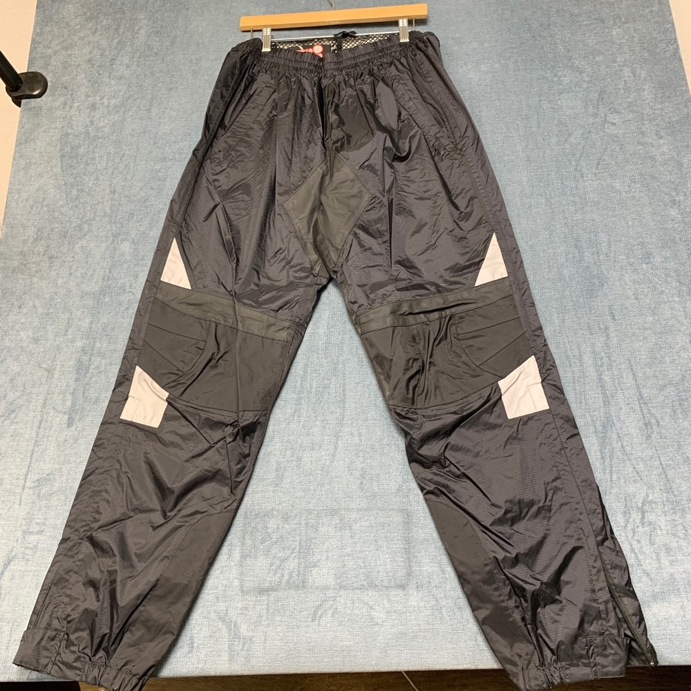 Tour Master Sentinel Rainsuit Pants Mens Small 30-32 Black Mesh Lined Straight